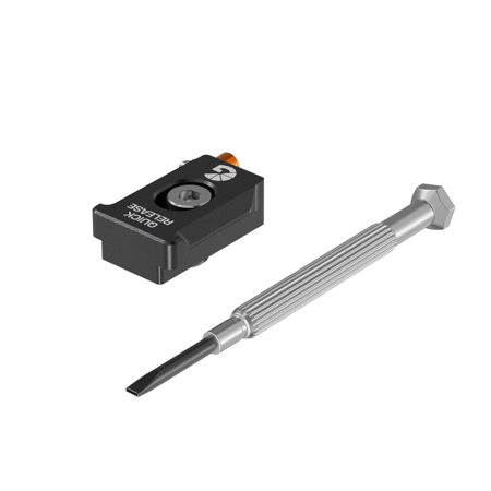 Bright Tangerine Quick Release NATO Rail for Titan Arm 2, Black