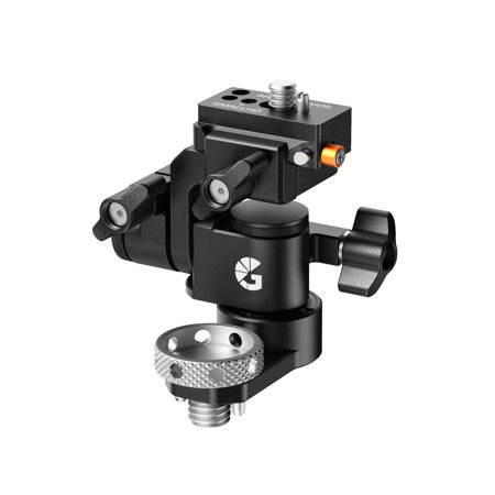 Bright Tangerine 3/8"-16 Universal Monitor Mount with Quick Release NATO Rail