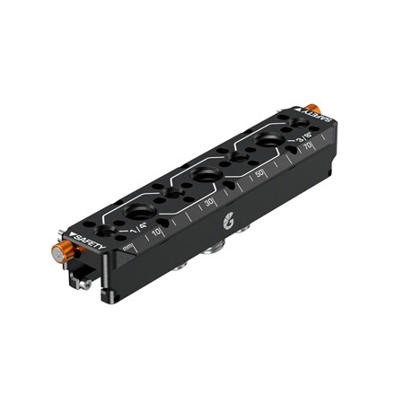 Bright Tangerine 90mm Universal NATO Rail, Black