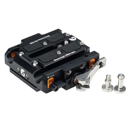 Bright Tangerine Left Field QR Baseplate for Blackmagic Design URSA Mini Camera