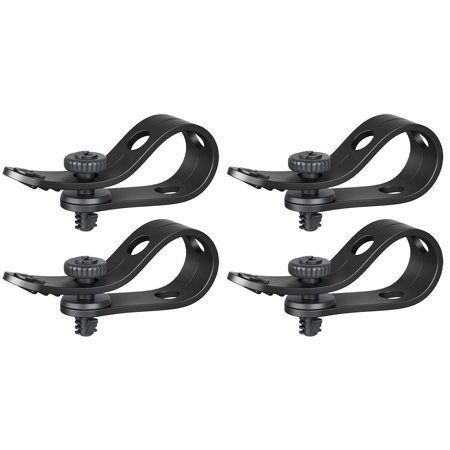 Bright Tangerine Loom Cable Tidy 1/4"-20 Black 4-Pack