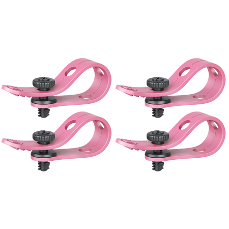 Bright Tangerine Loom Cable Tidy 1/4"-20 Pink 4-Pack