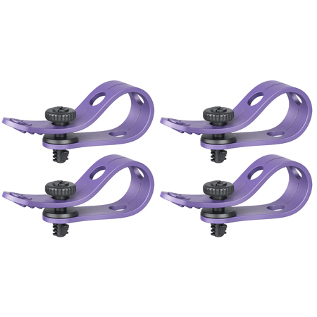 Bright Tangerine Loom Cable Tidy 1/4"-20 Purple 4-Pack
