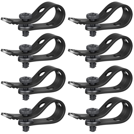 Bright Tangerine Loom Cable Tidy 1/4"-20 Black 8-Pack