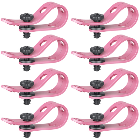 Bright Tangerine Loom Cable Tidy 1/4"-20 Pink 8-Pack