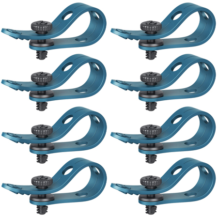 Bright Tangerine Loom Cable Tidy 1/4"-20 Blue 8-Pack