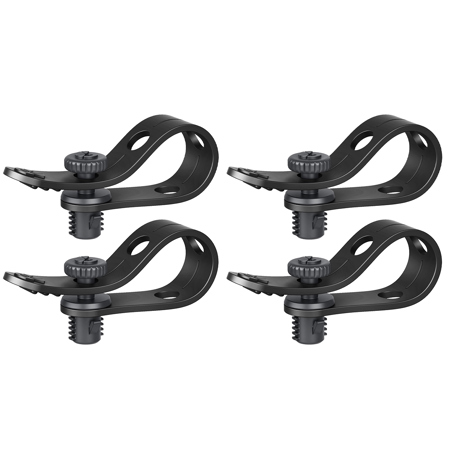 Bright Tangerine Loom Cable Tidy 3/8"-16 Black 4-Pack