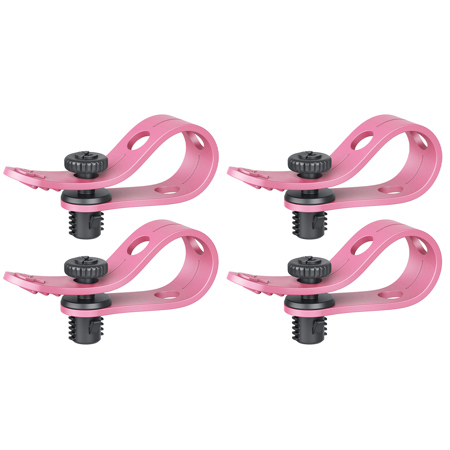 Bright Tangerine Loom Cable Tidy 3/8"-16 Pink 4-Pack