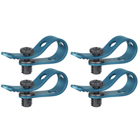 Bright Tangerine Loom Cable Tidy 3/8"-16 Blue 4-Pack