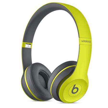 Beats by Dr. Dre Solo2 Wireless Headphones with RemoteTalk Cable, Shock Yellow