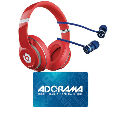 Beats Studio 2.0 Over-Ear Headphones, Red W/urBeats In-Ear Headphones Blue/ GC