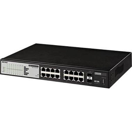 Buffalo Technology 16-Port Rackmount Gigabit 802.3at PoE Web Managed Switch