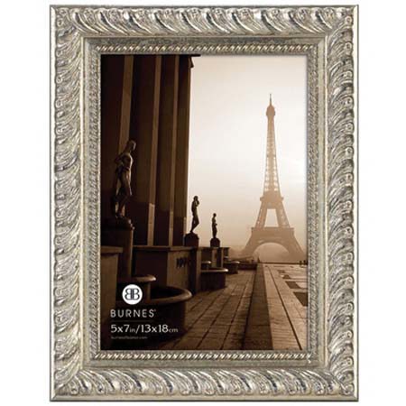 Burnes of Boston Tacita, Wood Picture Frame for a 5x7" Photograph, Color: Champange