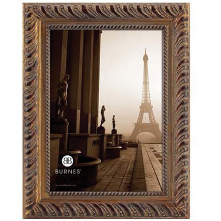 Burnes of Boston Tacita, Wood Picture Frame for a 4x6" Photograph, Color: Gold,