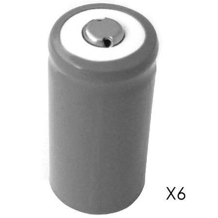 Adorama CR-123 Batteries, 3.0V Lithium, 6-Pack