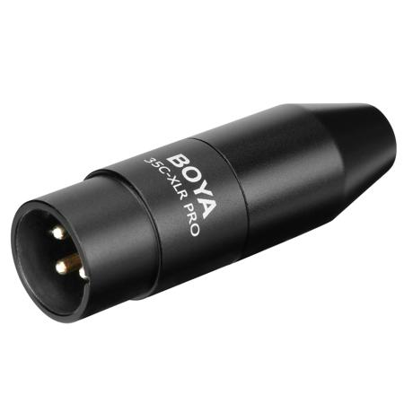 BOYA 35C-XLR PRO 3.5mm Mini Jack to XLR Adapter with Power Converter