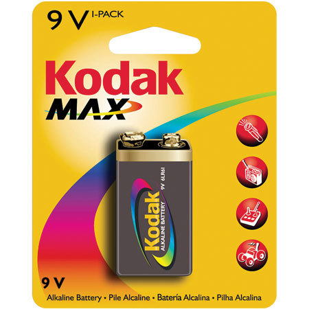 Kodak Max Standard 9 Volt Alkaline Battery, K9V