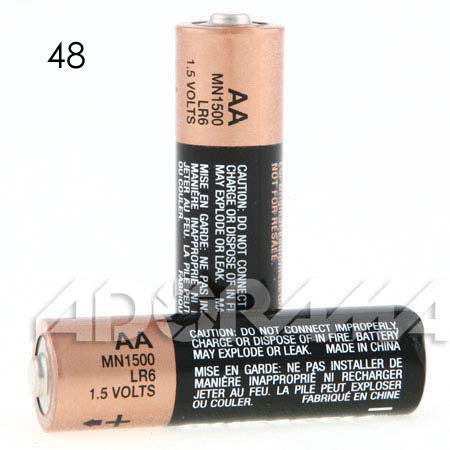 Duracell AA Battery, 1.5 volt Alkaline, Pack of 24