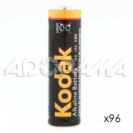 Kodak Max AA Batteries, 1.5 Volt Alkaline, Pack of 96