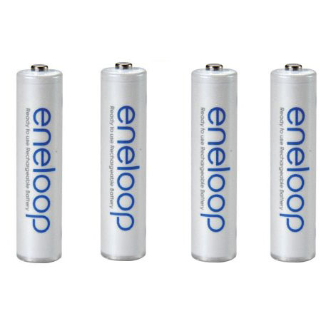 Sanyo Eneloop AAA Rechargeable NiMH (800 mAh) Batteries (4 Pack)