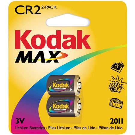 Kodak Max CR2 Batteries, 3.0V Lithium, Pack of 2, KCR2