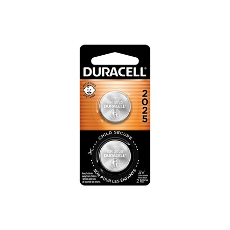 Duracell DL2025 3V 165mAhLithium Coin Battery, 2-Pack