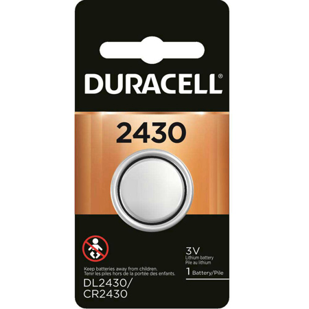 Duracell CR2430 3V 285mAh Coin Cell Lithium Battery