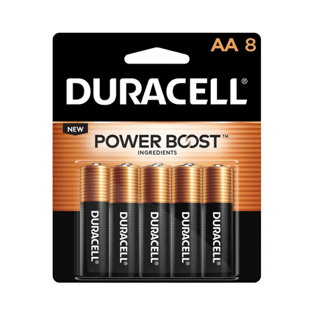 Duracell CopperTop AA Alkaline Battery, 8-Pack