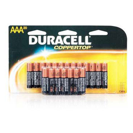 Duracell CopperTop AAA Alkaline Batteries, 20 Pack