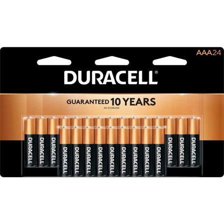 Duracell CopperTop AAA Alkaline Battery, 24-Pack