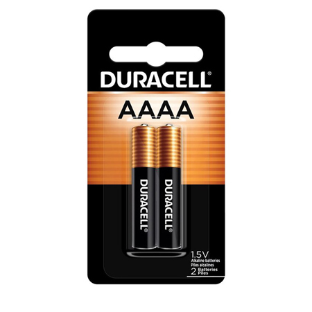 Duracell Ultra MX2500B2 1.5V 625mAh AAAA Alkaline Batterry, 2-Pack
