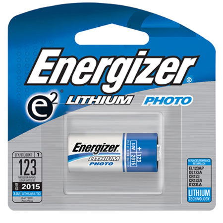 Energizer CR123 3V Lithium Batteries (2-Pack) EL123APBP2 B&H