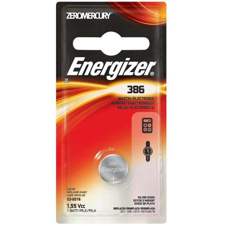 Energizer 386 1.5V Zero-Mercury Silver Oxide Battery