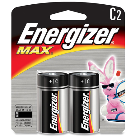 Energizer Max C 1.5V Alkaline Battery, 2-Pack E93BP-2 - Adorama