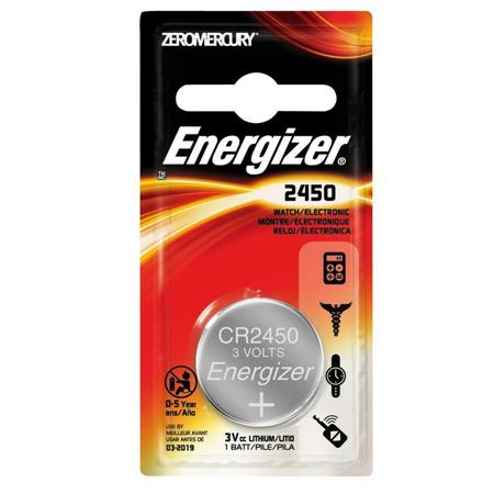 Energizer 2450 3V Lithium Coin Battery for Heart-Rate Monitors, Keyless Entry, Glucose Monitors, Toys and Games