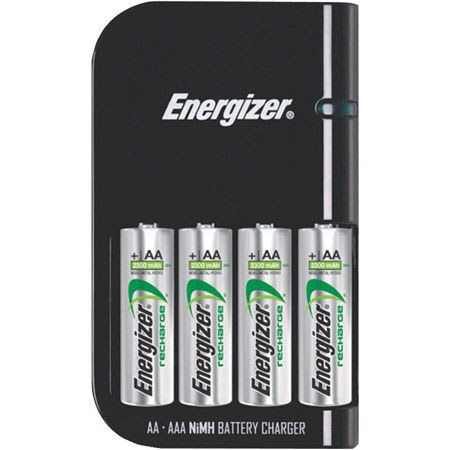 Energizer 15 Minute Charger with 4 AA NiMh Batteries