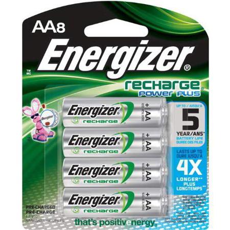 Energizer AA 1.2V 2300mAh Rechargeable Ni-MH Battery, 8-Pack