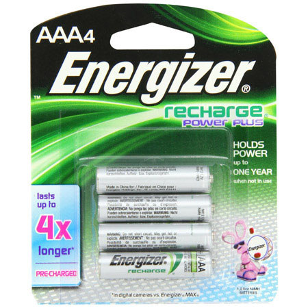Energizer Rechargeable 700mAh AAA Batteries, 4-Pack