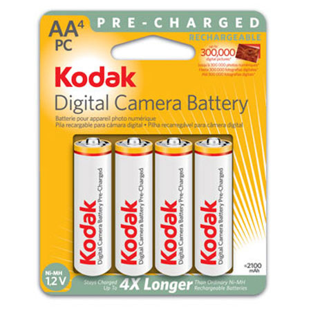 Kodak NiMH AA Rechargable Digital Batteries, 4-Pack