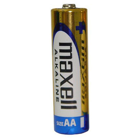 Maxell AA 1.5V Alkaline Battery, 2-Pack