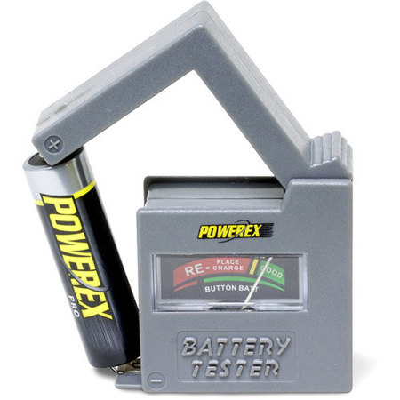 Maha Powerex Battery Tester For Aa, Aaa, D, C, 9v Size Nimh Batteries