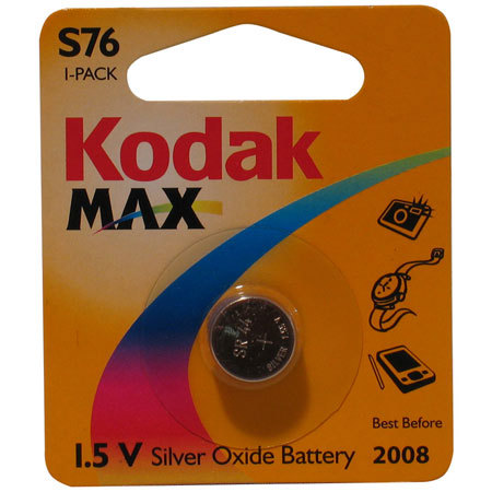 Adorama MS76 Button Battery, 1.5 Volt Silver
