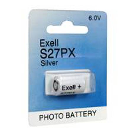 Excell PX27 Battery, 6 volt Silver.