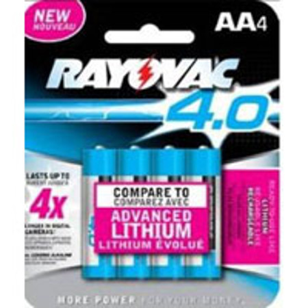 Rayovac 4.0 Rechargable "AA" Batteries, 4-Pack