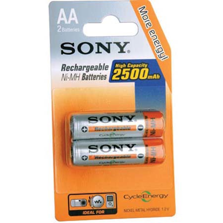 Sony Cycle Energy 2 AA 2500 mAh Rechargeable Batteries