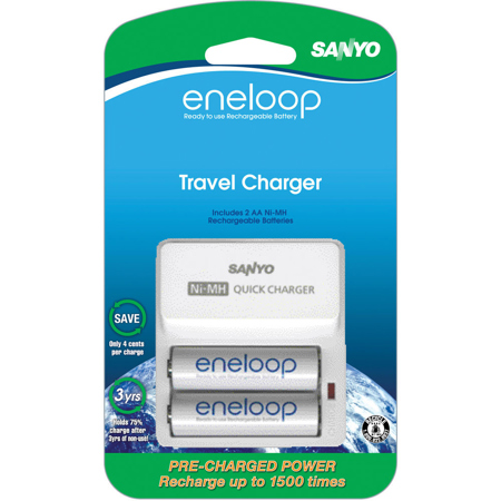 Sanyo Universal 2-position Quick Charger Set, 2AA Cells