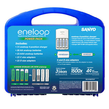 Sanyo Eneloop 1500 Cycles Power Pack Starter Kit