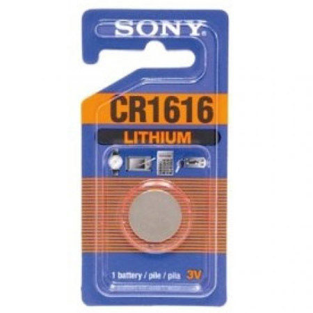 Sony CR-1616 3V Lithium Coin Battery, 1-Cell Blister