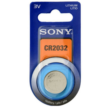 Sony CR-2032 3V Lithium Coin Battery, 1-Cell Blister