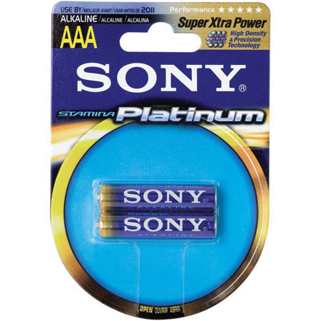 Sony Stamina Platinum Alkaline AAA Batteries, Pack of 2